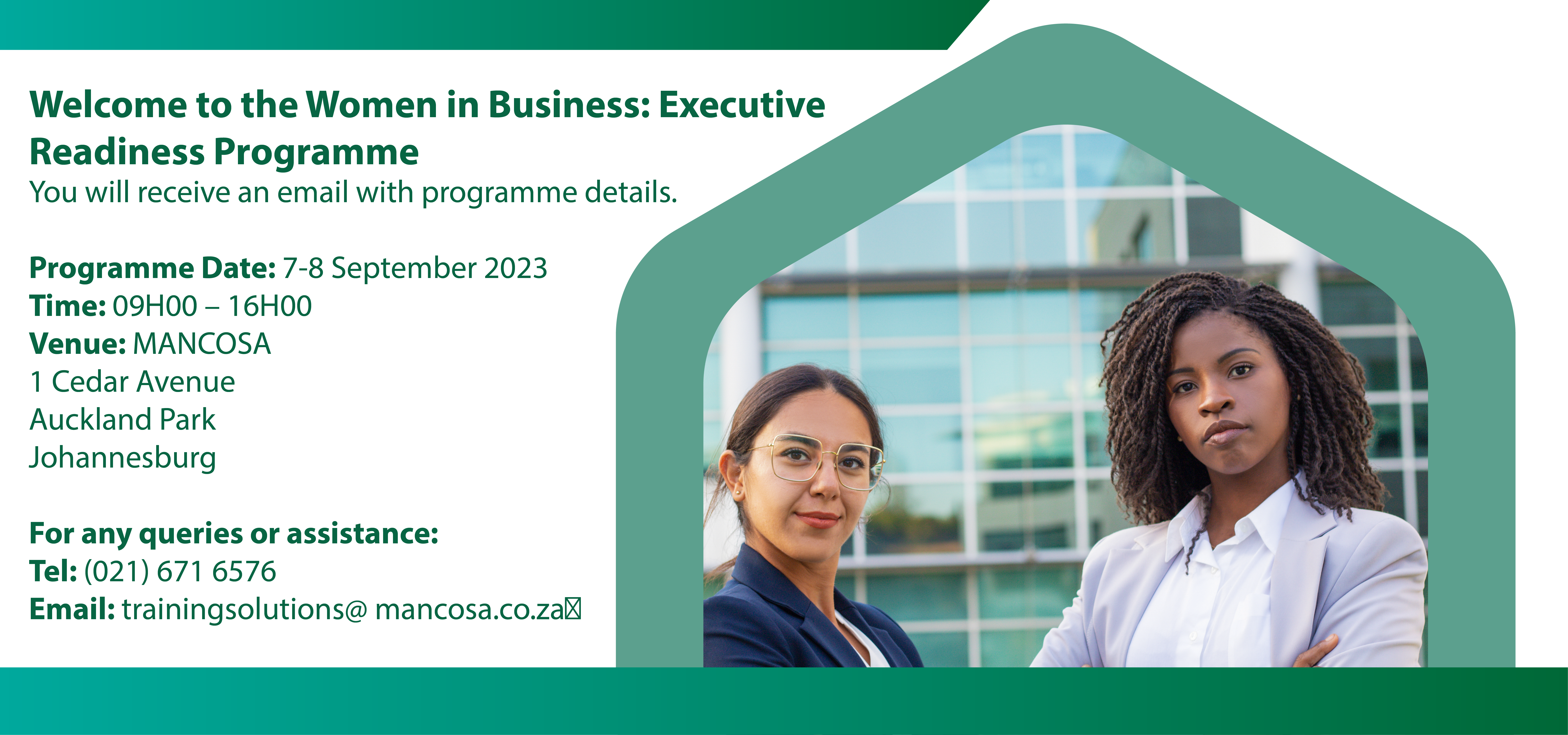 Welcome to the Women in Business: Executive  Readiness Programme